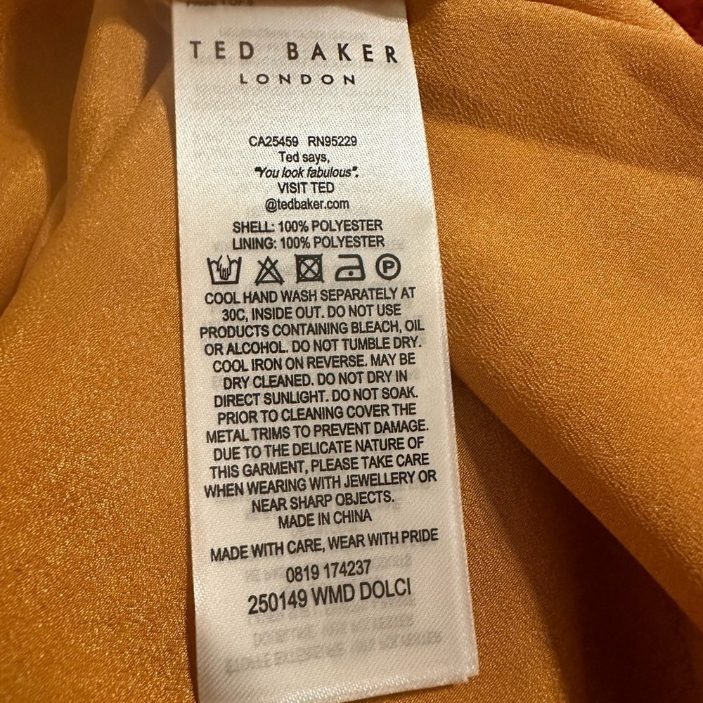 TED BAKER Floral Print Mini Dress US Size 6 - Picture 13 of 14